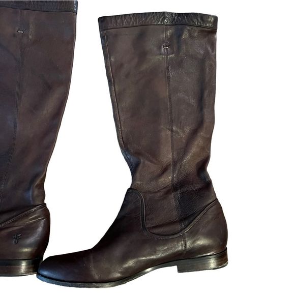 Frye Cindy Slouch Brown Boots Size 7.5 , leather is so soft!! - Picture 10 of 16